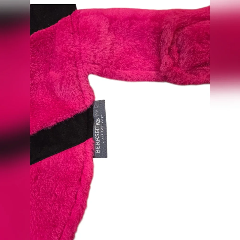 Berkshire - NEW Size Large Vibrant Pink & Black Faux Fur Pet Coat